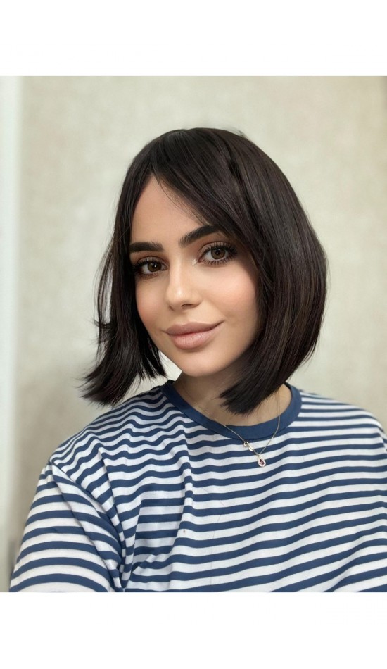 bob model perçemli koyu kahve bob model perçemli koyu kahve