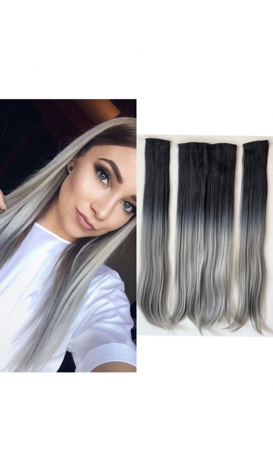 Düz siyah gri yarım ay iki yan 3 parça set Düz siyah gri yarım ay iki yan 3 parça set