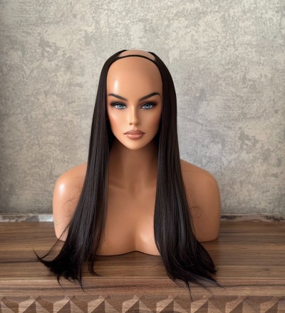 Gerçek saç dokusunda kahve tonu yarım peruk special Gerçek saç dokusunda kahve tonu yarım peruk special