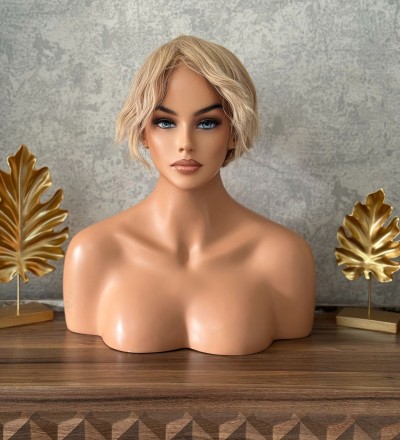 Küllü sarı kısa 1.kalite unisex peruk