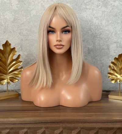 küllü sarı omuz hizasında perçemli sezon peruğu