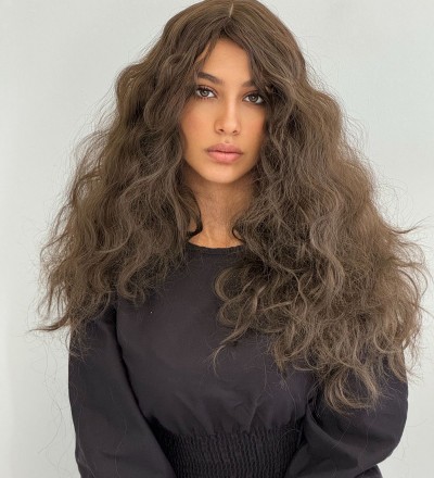 Kumral yoğun dalgalı afro peruk Kumral yoğun dalgalı afro peruk