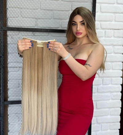 Luxury Açık Ombreli Yarımay+2 Yan Çıtçıt