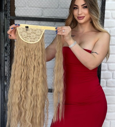 Luxury Bağlamalı Kıvırcık At Kuyruğu AçıkKaramel