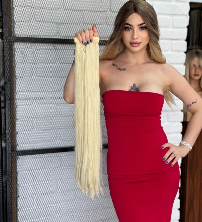 Luxury Düz Bağlamalı At Kuyruğu Platin Renk