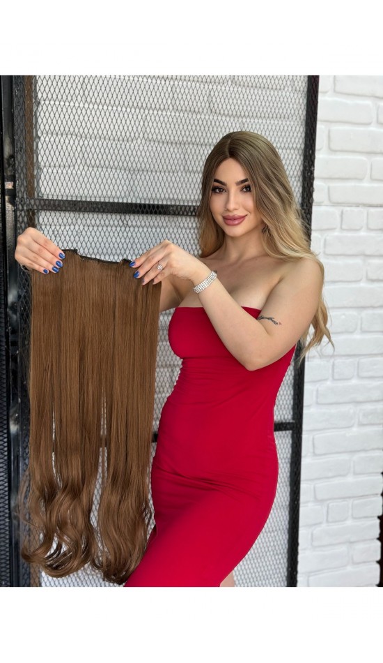 Luxury Geniş Dalgalı Yarımay+2 yan Çıtçıt Açıkkumral Renk Luxury Geniş Dalgalı Yarımay+2 yan Çıtçıt Açıkkumral Renk