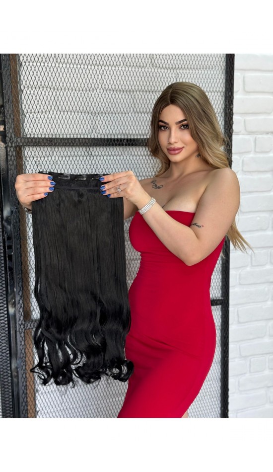 Luxury Geniş Dalgalı Yarımay+2 Yan Çıtçıt Siyah Model Luxury Geniş Dalgalı Yarımay+2 Yan Çıtçıt Siyah Model