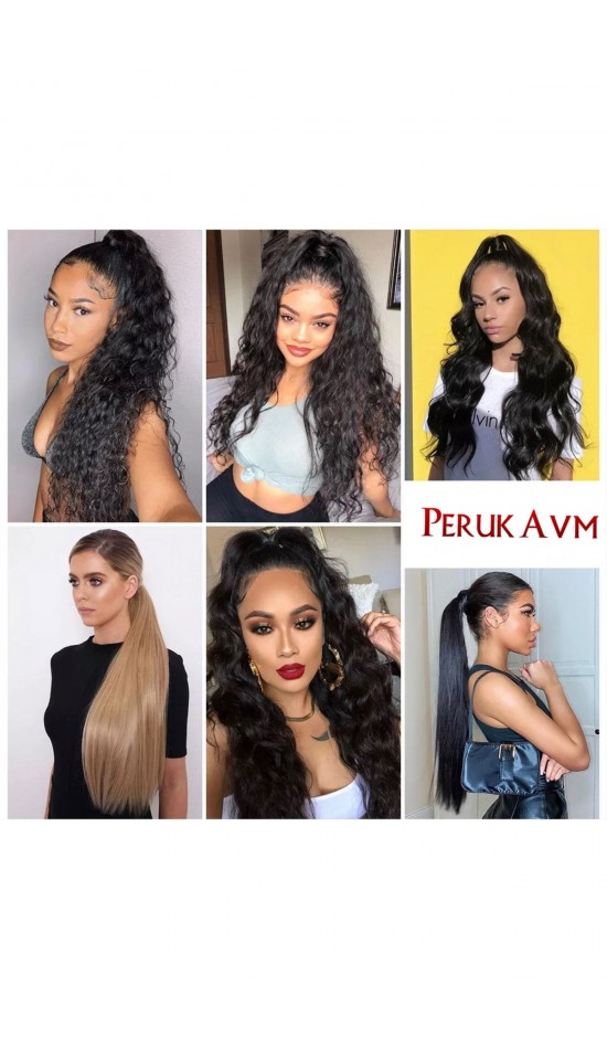 Luxury Kıvırcık At Kuyruğu Siyahgri Luxury Kıvırcık At Kuyruğu Siyahgri