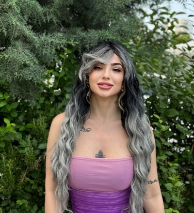 Luxury Kıvırcık Siyah Gri Özel Vip Model Luxury Kıvırcık Siyah Gri Özel Vip Model