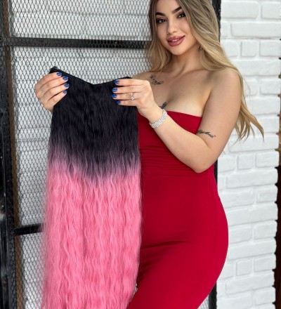 Luxury Kıvırcık Yarımay+2 Yan SiyahPink Serisi Luxury Kıvırcık Yarımay+2 Yan SiyahPink Serisi