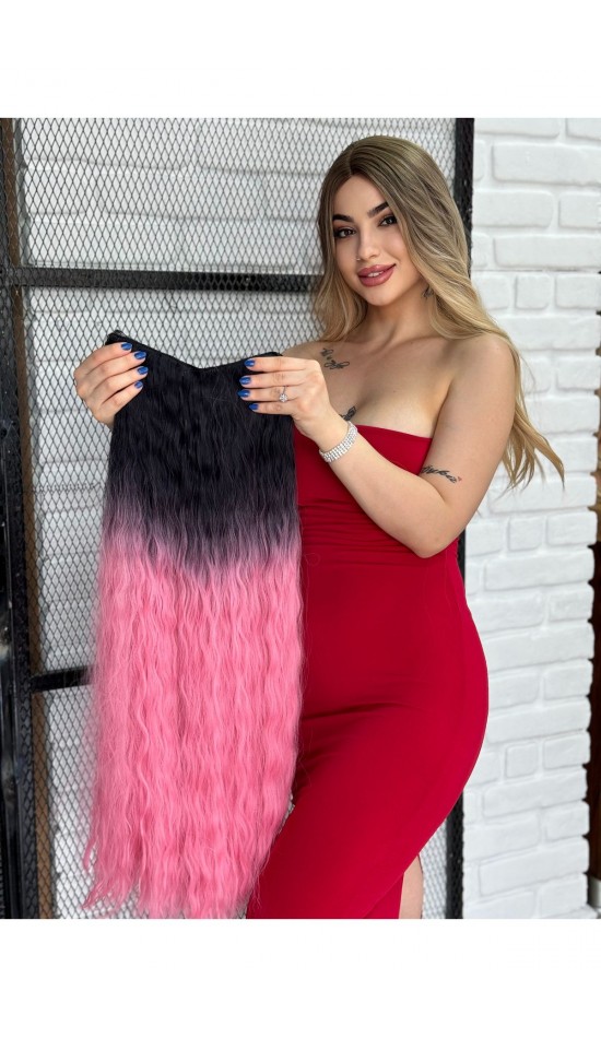 Luxury Kıvırcık Yarımay+2 Yan SiyahPink Serisi Luxury Kıvırcık Yarımay+2 Yan SiyahPink Serisi