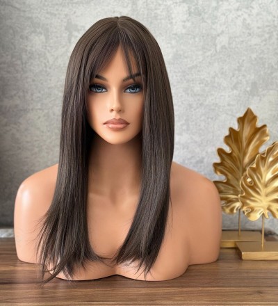 Luxury özel perçemli gerçek saça en yakın dokudaki peruk