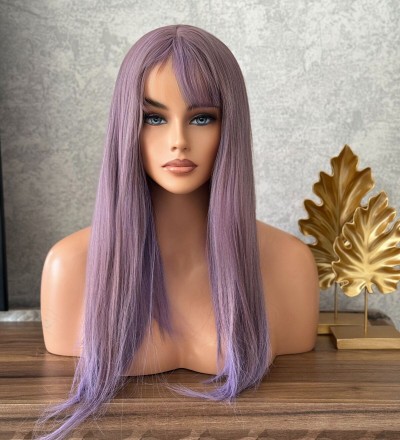 Luxury özel sentetik gerçek saça en yakın dokudaki peruk