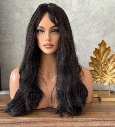 Luxury özel vip seri gerçek saça en yakın dokudaki peruk