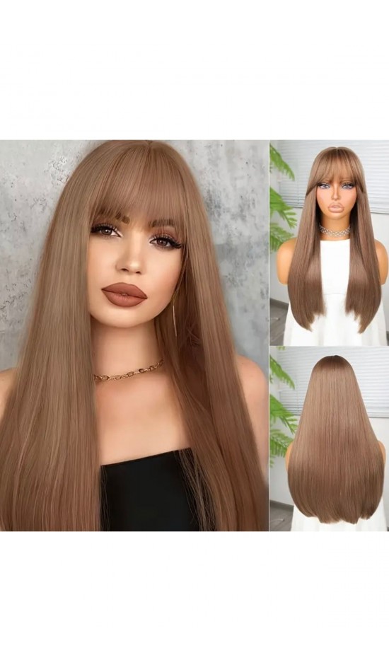 Luxury perçemli kumral peruk Luxury perçemli kumral peruk