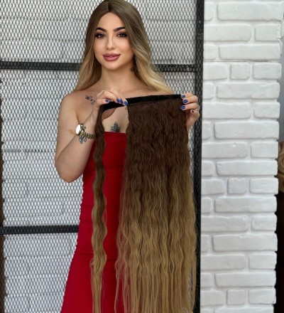 Luxury Vip Ombreli Bağlamalı Kıvırcık At Kuyruğu