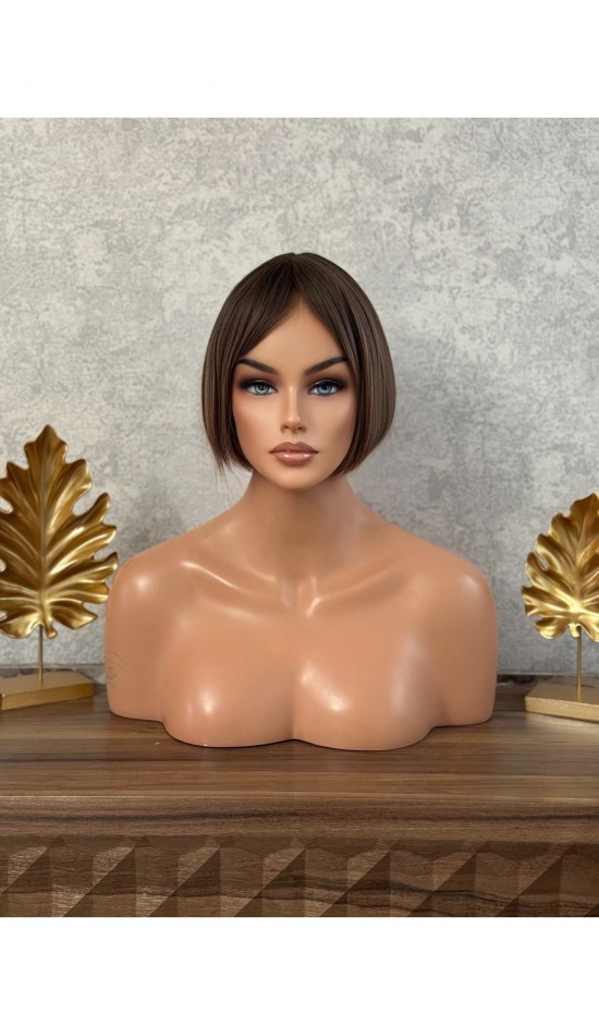 Luxury yeni sezon bob model kumral peruk Luxury yeni sezon bob model kumral peruk