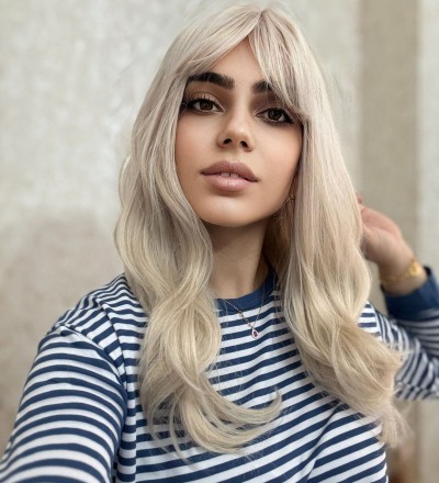 Luxury Yeni Sezon Soğuk Sarı Dalgalı Peruk Luxury Yeni Sezon Soğuk Sarı Dalgalı Peruk