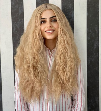 Luxury Yoğundalgalı Açık Karamel Perçemsiz Seri