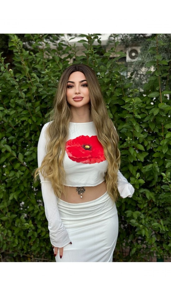 Ombreli özel vip perçemsiz dalgalı gerçek saç kalitesinde peruk Ombreli özel vip perçemsiz dalgalı gerçek saç kalitesinde peruk