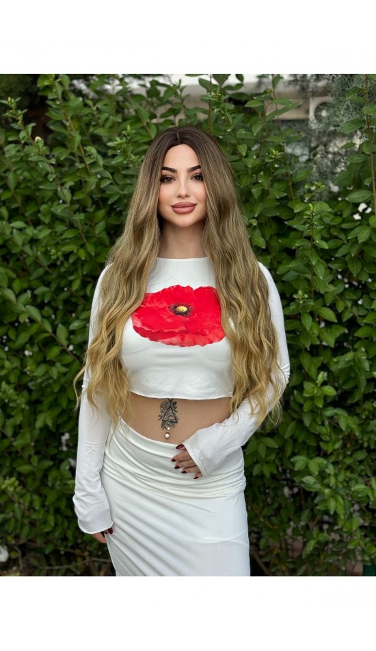 Ombreli özel vip perçemsiz dalgalı gerçek saç kalitesinde peruk Ombreli özel vip perçemsiz dalgalı gerçek saç kalitesinde peruk