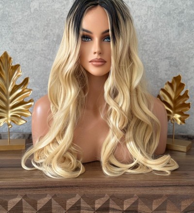 Özel luxury yeni sezon ombreli dalgalı peruk