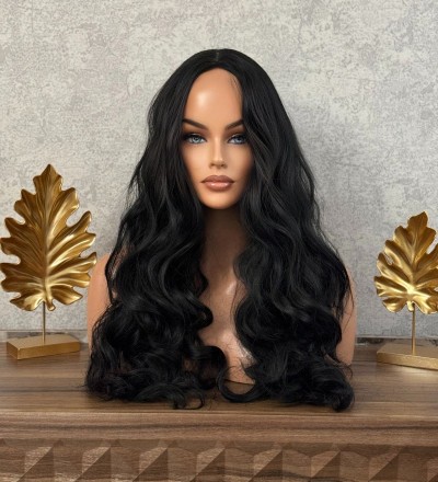 Özel vip dalgalı siyah perçemsiz özel seri 1.kalite peruk