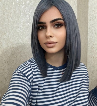 Özel Vip Renkli Perçemli Küt Boy Peruk