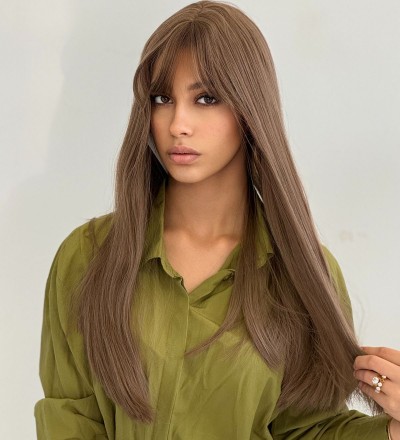 Perçemli düz uzun luxury peruk Perçemli düz uzun luxury peruk