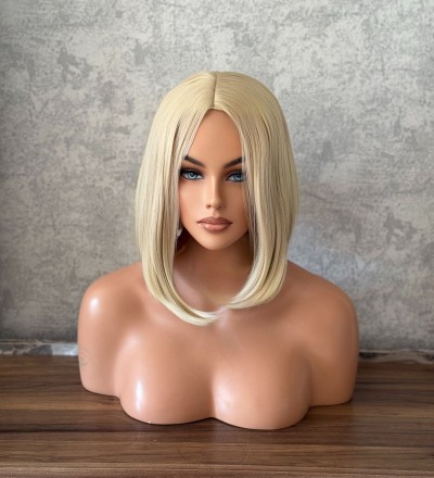 Platin perçemsiz bob model vip peruk Platin perçemsiz bob model vip peruk