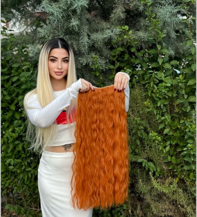 Yeni sezon bakır kıvırcık yoğun dalgalı yarım ay iki yan çıtçıt Yeni sezon bakır kıvırcık yoğun dalgalı yarım ay iki yan çıtçıt