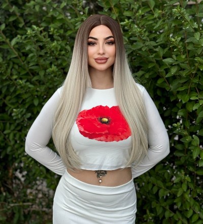 Yeni sezon düz perçemsiz ombreli vip peruk