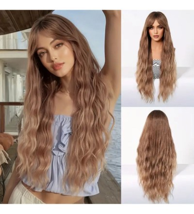 Yeni sezon gerçek saç dokusunda  ombreli dalgalı peruk