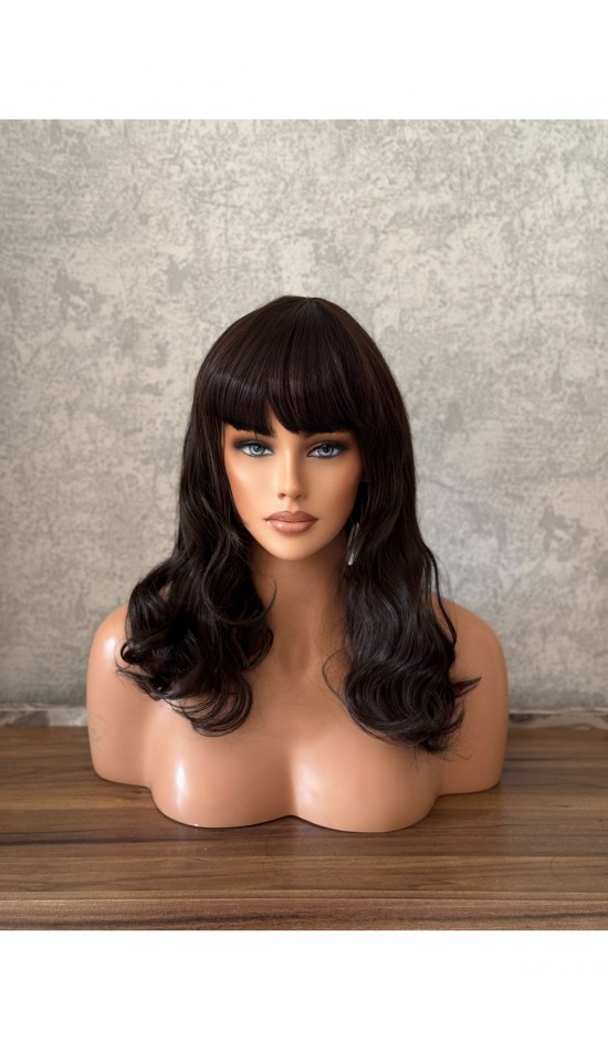 Yeni sezon kahve dalgalı perçemli vip peruk Yeni sezon kahve dalgalı perçemli vip peruk