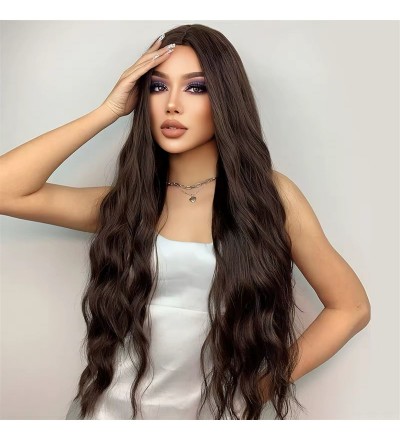 Yeni sezon kahve tonu dalgalı perçemsiz vip model peruk