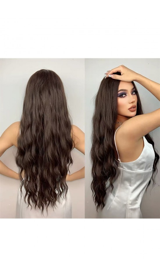 Yeni sezon kahve tonu dalgalı perçemsiz vip model peruk Yeni sezon kahve tonu dalgalı perçemsiz vip model peruk