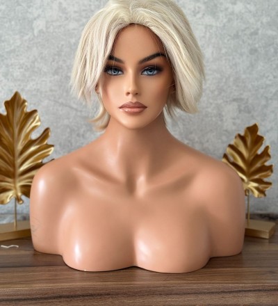 Yeni sezon kısa platin unisex peruk