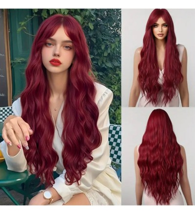 Yeni sezon luxury kızıl gerçek saç dokusunda perçemli vip peruk