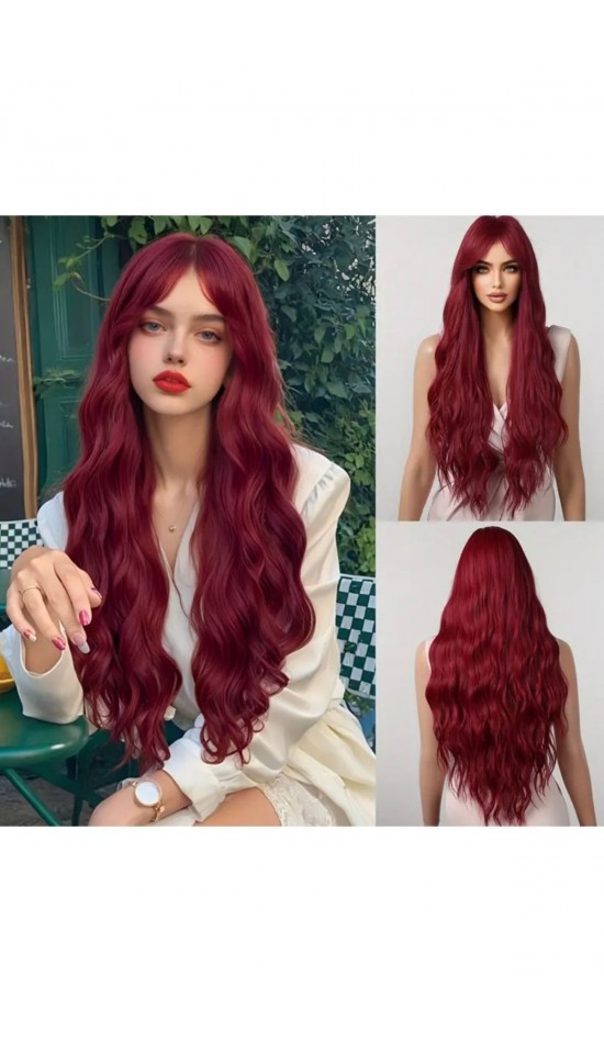 Yeni sezon luxury kızıl gerçek saç dokusunda perçemli vip peruk Yeni sezon luxury kızıl gerçek saç dokusunda perçemli vip peruk