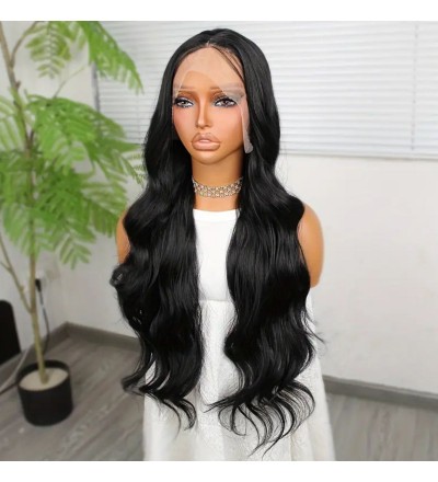 Yeni sezon siyah dalgalı tül peruk Yeni sezon siyah dalgalı tül peruk