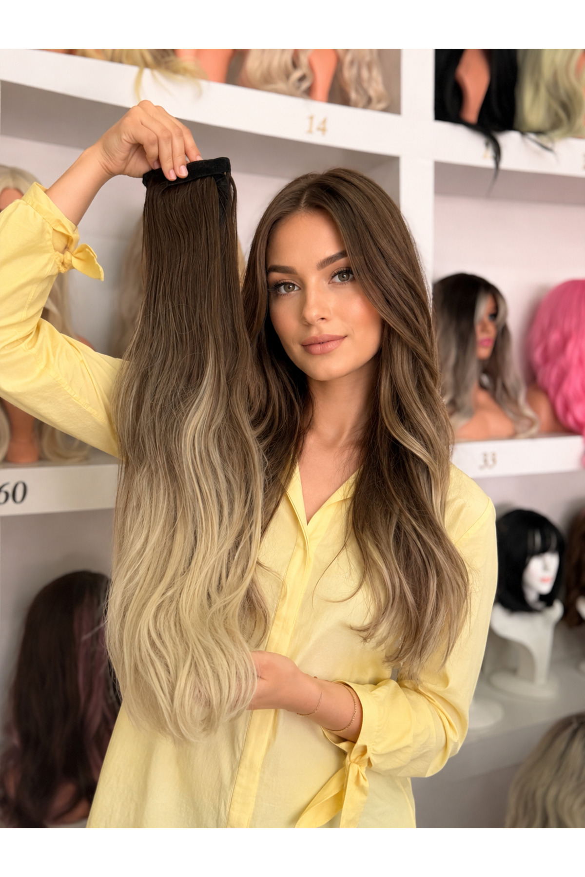 Muhteşem renk geçişlerine sahip kusursuz görünümde olan bağlamalı at kuyruğu modeli